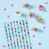 176ct Party Favor Gem Earrings - Spritz™: Multicolor Sticker Earrings For Kids, Princess Theme, Ages 3+