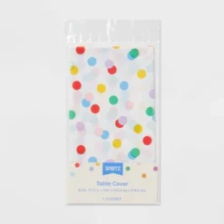 Happy Collection Confetti Dot Rectangular Table Cover - Spritz™ -Bakerross Store GUEST 0787aa48 80aa 45e4 a8e5 e4e5a7b1e0cf