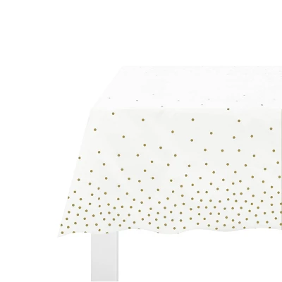 Gold Confetti Print Rectangular Table Cover - Spritz™ 5 Gold Confetti Print Rectangular Table Cover - Spritz™ - Image 3