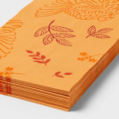 20ct Thanksgiving Orange Harvest Guest Paper Towel Napkin - Spritz™ 4 20ct Thanksgiving Orange Harvest Guest Paper Towel Napkin - Spritz™ - Image 2