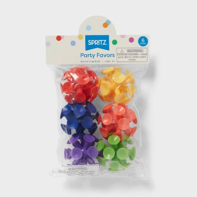 6ct Suction Cup Ball - Spritz™: Multicolor Party Favor Toys For Kids, Birthday Party Supplies, PVC, Ages 4+ 4 6ct Suction Cup Ball - Spritz™: Multicolor Party Favor Toys For Kids, Birthday Party Supplies, PVC, Ages 4+ - Image 2