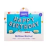 "Happy Birthday" Foil Balloon Banner Silver - Spritz™"