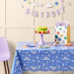 Retro Happy Birthday Table Cover - Spritz™