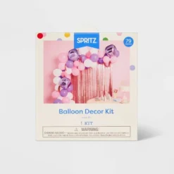 48ct Balloon Arch Garland Décor Kit With Backdrop Pink/Purple - Spritz™ -Bakerross Store GUEST 1bd6b4ff 1e05 4107 a56f 0d3961f38c73