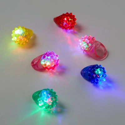 6ct LED Ring - Spritz™: Multicolor Party Favor Toys For Kids, Birthday Party Favors, Plastic, Ages 4+ 4 6ct LED Ring - Spritz™: Multicolor Party Favor Toys For Kids, Birthday Party Favors, Plastic, Ages 4+ - Image 2