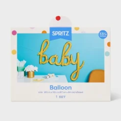 "baby" Script Foil Balloon Banner Gold - Spritz™ -Bakerross Store GUEST 2046048f 4b96 4cb6 ab17 2ff88db917b2