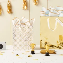 12ct Mini Trophy Party Favors Gold/Black - Spritz™: Inexpensive School Spirit Birthday Decor For Kids