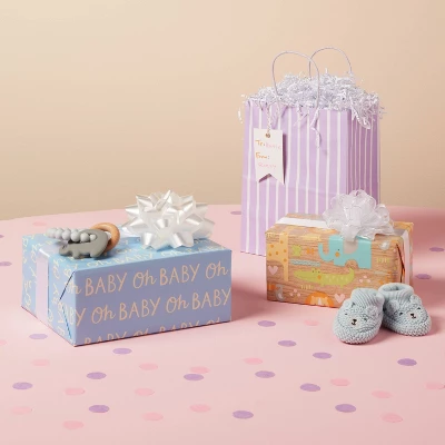 8x2.5' Baby Animals On Woodgrain Baby Shower Gift Wrapping Paper - Spritz™ 3 8x2.5' Baby Animals On Woodgrain Baby Shower Gift Wrapping Paper - Spritz™