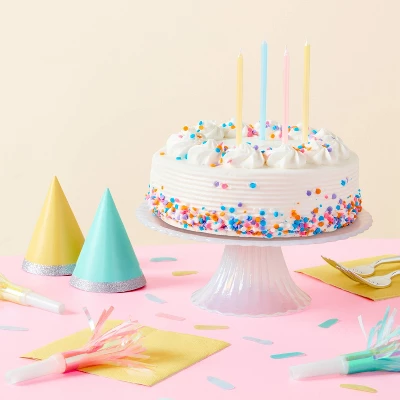 12pk Iridescent Birthday Cake Candles - Spritz™: Tall Long Sparkling Multicolor Wax, 5.875" Height 3 12pk Iridescent Birthday Cake Candles - Spritz™: Tall Long Sparkling Multicolor Wax, 5.875" Height
