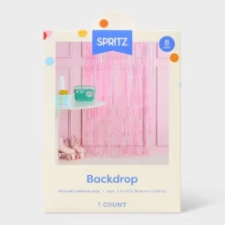 Fringe Backdrop Décor Pink - Spritz™ -Bakerross Store GUEST 35d359d0 bcf9 4f38 ab7e d7843842455e