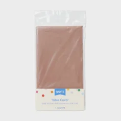 Disposable Chrome Table Cover Pink/Gold - Spritz™ -Bakerross Store GUEST 366427cb 709d 4782 97a5 fcb4bc9dfa01