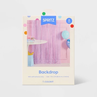 Rainbow Confetti Fringe Backdrop Lavender - Spritz™ 4 Rainbow Confetti Fringe Backdrop Lavender - Spritz™ - Image 2