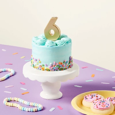 Number 6 Gold Candle - Spritz™ 3 Number 6 Gold Candle - Spritz™