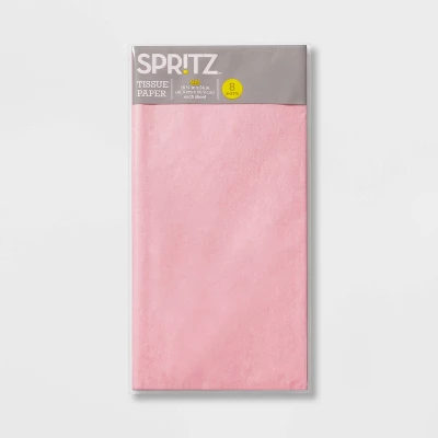 8ct Tissue Paper Pink - Spritz™: Gift Bag Tissue For Fall & Easter, Solid Pattern, 16.5" X 24" 4 8ct Tissue Paper Pink - Spritz™: Gift Bag Tissue For Fall & Easter, Solid Pattern, 16.5" X 24" - Image 2