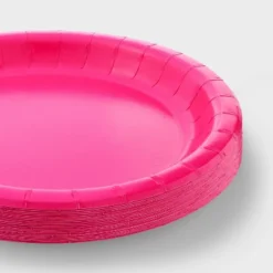 20ct 8.5" Disposable Dinner Plates Hot Pink - Spritz™ -Bakerross Store GUEST 42dbea50 fa42 4534 96c3 9ad34a40928f