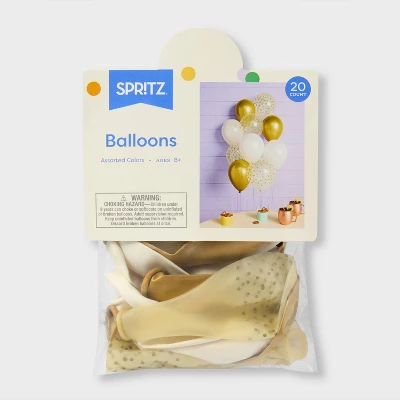 Gold And White Confetti Balloon Pack - Spritz™ 5 Gold And White Confetti Balloon Pack - Spritz™ - Image 3