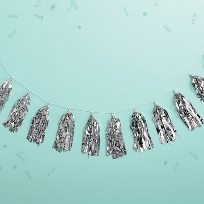 Silver Tassel Garland - Spritz™ 3 Silver Tassel Garland - Spritz™