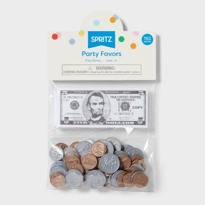 Play Money Party Favor - Spritz™: Realistic Fake Money For Kids, Multicolor, 192 Pieces, Ages 4+ 4 Play Money Party Favor - Spritz™: Realistic Fake Money For Kids, Multicolor, 192 Pieces, Ages 4+ - Image 2