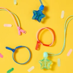 6ct Zipper Bracelets - Spritz™: Multi-Colored Party Favors, Ages 3+, Polyoxymethylene, All Occasions, No Choking Hazard