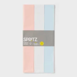 20ct Banded Tissue Pink/White/Light Blue - Spritz™ -Bakerross Store GUEST 62ba24c5 d429 4e9f 97a8 b87b6f13308b