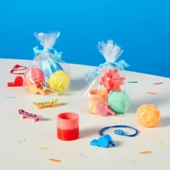 6ct Textured Balls Party Favors - Spritz™: Bouncy Stress Toys, Easter Egg Fillers, Kids' Multi-Colored Party Fun