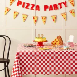 Red Checkered Print Table Cover - Spritz™