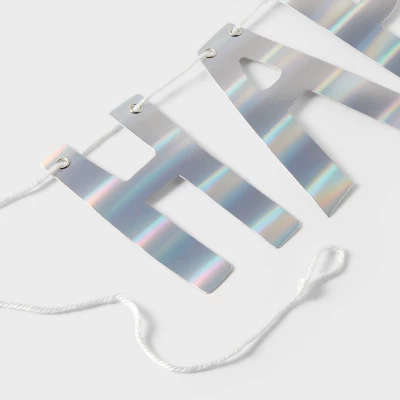 Iridescent Happy Birthday Party Banner - Spritz™ 4 Iridescent Happy Birthday Party Banner - Spritz™ - Image 2