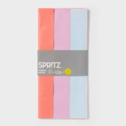 20ct Banded Tissue Coral Lavender Light Blue - Spritz™ -Bakerross Store GUEST 82dab26d a243 4966 986d f4d40a001d8d