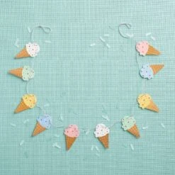Ice Cream Garland With Gold Metallic - Spritz™