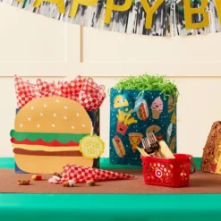 Small Gift Bag Food Party On Teal - Spritz™