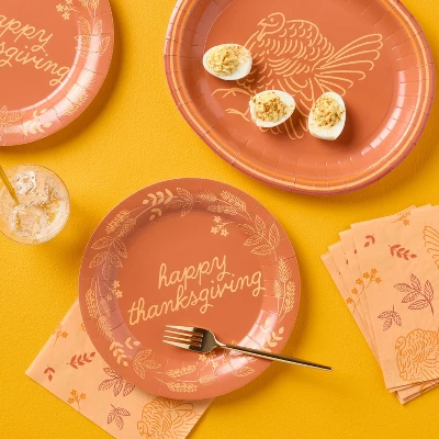 20ct Thanksgiving Orange Harvest Guest Paper Towel Napkin - Spritz™ 3 20ct Thanksgiving Orange Harvest Guest Paper Towel Napkin - Spritz™