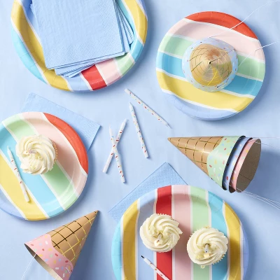 30ct Blue Beverage Napkins - Spritz™ 3 30ct Blue Beverage Napkins - Spritz™