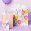 "Happy Birthday" Balloon Square Gift Bag - Spritz™: Multicolor, Paper, 15x15x8, Birthday Gift Bags -Bakerross Store GUEST 9a9cff8b d0d2 4f80 ae99 1d46dfefc613