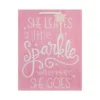 Pink Medium Gift Bag - Spritz™: Birthday Princess Shapes, 12.75" X 10" X 5", Paper, No Choking Hazard