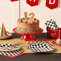 Checkered Print Lunch Napkin 30ct - Spritz™