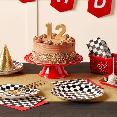 Checkered Print Lunch Napkin 30ct - Spritz™ 3 Checkered Print Lunch Napkin 30ct - Spritz™