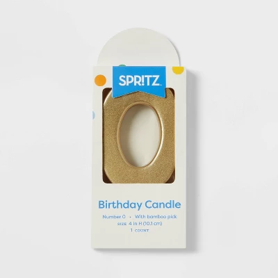 Number 0 Gold Candle - Spritz™ 4 Number 0 Gold Candle - Spritz™ - Image 2