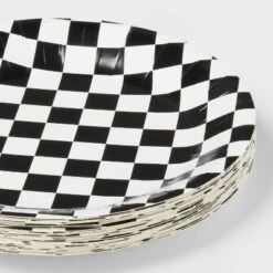 Checkered Print Dinner Plate 20ct - Spritz™ -Bakerross Store GUEST bd14fdad 4f66 42f2 a22b f9ca1e5b16eb