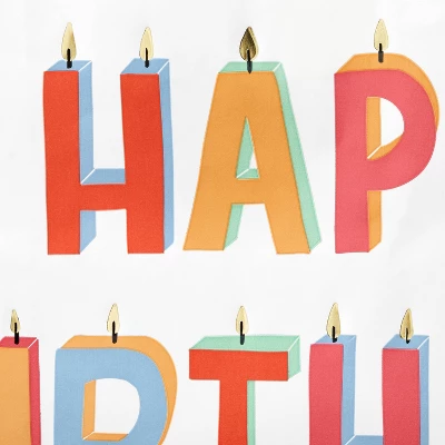 Medium Candles Print Gift Bag - Spritz™: Multicolor Typography For All Occasions, 10" X 12.75" X 5" 4 Medium Candles Print Gift Bag - Spritz™: Multicolor Typography For All Occasions, 10" X 12.75" X 5" - Image 2