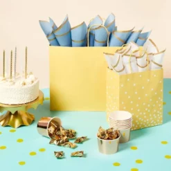 Small Gift Bag With White Dots On Yellow - Spritz™