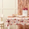 Rose Gold Floral Border Printed Table Cover 1ct - Spritz™
