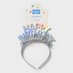 "Happy Birthday" Party Headband Silver - Spritz™ -Bakerross Store GUEST c665b589 cf0d 452a a144 067714bd4300