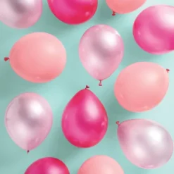 20ct Hot Pink Chrome Balloons - Spritz™