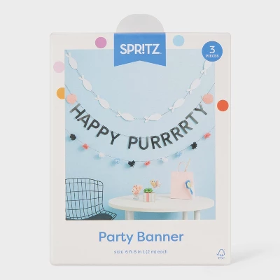 Cat Birthday Party Banner Spritz™ 5 Cat Birthday Party Banner Spritz™ - Image 3