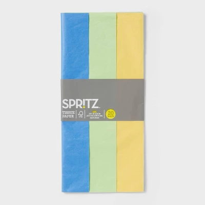 20ct Banded Tissue Blue/Green/Yellow - Spritz™ 4 20ct Banded Tissue Blue/Green/Yellow - Spritz™ - Image 2