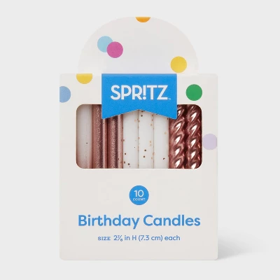 10ct Rose Gold Assorted Candles - Spritz™ 4 10ct Rose Gold Assorted Candles - Spritz™ - Image 2