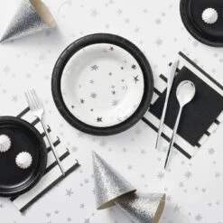 30ct Beverage Napkins Black - Spritz™