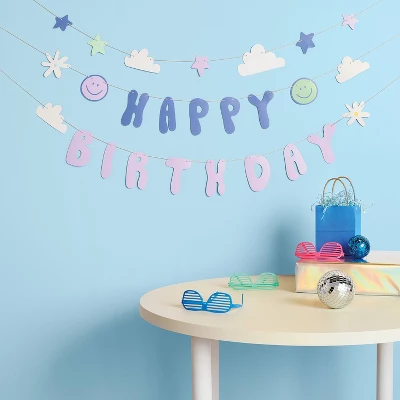 Groovy Retro Happy Birthday Banner - Spritz™ 3 Groovy Retro Happy Birthday Banner - Spritz™