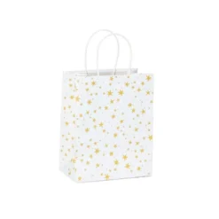 4pk Cub Gift Bags Foil Star Gold - Spritz™: Small Paper Gift Bags For All Occasions, -Bakerross Store GUEST e9b04f67 8709 46de 858a 9444076951a7