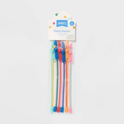 6ct Zipper Bracelets - Spritz™: Multi-Colored Party Favors, Ages 3+, Polyoxymethylene, All Occasions, No Choking Hazard 4 6ct Zipper Bracelets - Spritz™: Multi-Colored Party Favors, Ages 3+, Polyoxymethylene, All Occasions, No Choking Hazard - Image 2